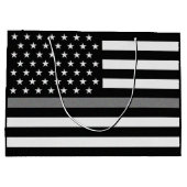 Grand Sac Cadeau Indicateur de ligne gris mince (Dos)