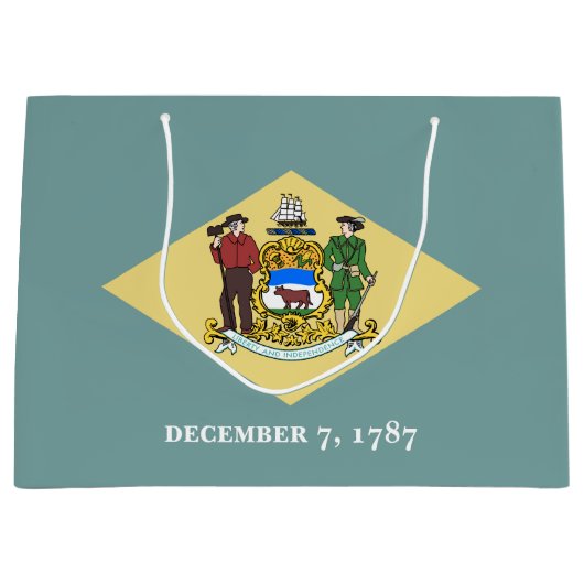 Grand Sac Cadeau Indicateur d'état du Delaware (Devant)