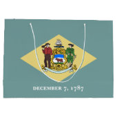 Grand Sac Cadeau Indicateur d'état du Delaware (Dos)