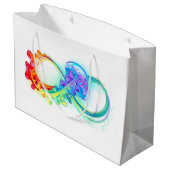 Grand Sac Cadeau Infinity avec Rainbow Jellyfish (Dos Angle)