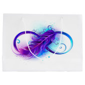 Grand Sac Cadeau Infinity with purple feather (Dos)