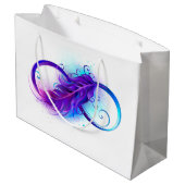 Grand Sac Cadeau Infinity with purple feather (Dos Angle)