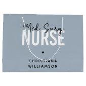 Grand Sac Cadeau Infirmière de surg sur mesure | Infirmière Médical (Dos)