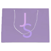 Grand Sac Cadeau Initiales chevauchantes modernes et monogrammées | (Devant)