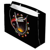 Grand Sac Cadeau Insigne de mission spatiale (Dos Angle)