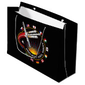 Grand Sac Cadeau Insigne de mission spatiale (Devant Angle)