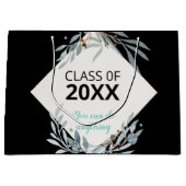 Grand Sac Cadeau Inspirational Botanical 2025 Graduation (Devant)