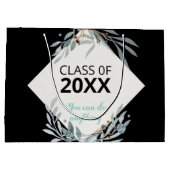 Grand Sac Cadeau Inspirational Botanical 2025 Graduation (Dos)