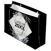 Grand Sac Cadeau Inspirational Botanical 2025 Graduation (Devant Angle)