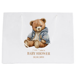 Grand Sac Cadeau Invitation à la baby shower Ours en peluche, Peut