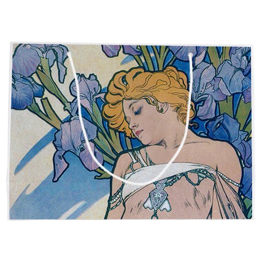 Grand Sac Cadeau Iris (Quatre Fleurs), Alphonse Mucha (Dos)