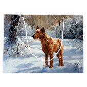 Grand Sac Cadeau Irish Terrier Laisser neiger Noël (Dos)