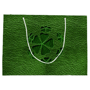 Grand Sac Cadeau Irlandais simili cuir CloverBall