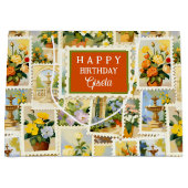 Grand Sac Cadeau Italian Festive Pattern Gift Bag (Devant)