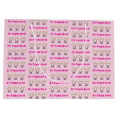 Grand Sac Cadeau It's Triplet Girls!, Triplet Babies Gift Wrap, (Dos)