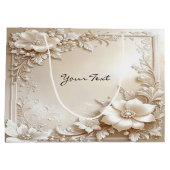 Grand Sac Cadeau Ivory Flowers Gift Bag (Dos)