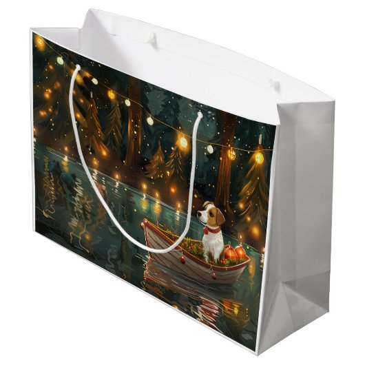 Grand Sac Cadeau Jack Russell Christmas Festive Voyage (Dos Angle)