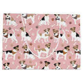 Grand Sac Cadeau Jack Russell Terrier Paws and Bones Large Gift Bag (Dos)