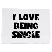 Grand Sac Cadeau J'adore être célibataire (Dos)