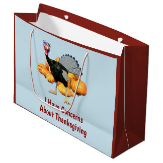 Grand Sac Cadeau J'ai des inquiétudes à propos de Thanksgiving Funn