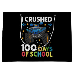 Grand Sac Cadeau J'ai écrasé 100 jours de camion monstre garçons de
