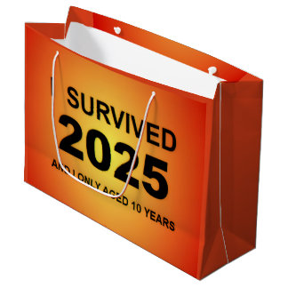 Grand Sac Cadeau J'ai survécu 2025