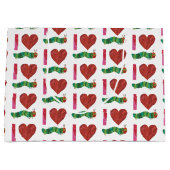 Grand Sac Cadeau J'Aime La Caterpillar Très Affamée (Devant)