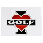 Grand Sac Cadeau J'aime le golf (Devant)