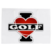 Grand Sac Cadeau J'aime le golf (Dos)