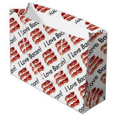 Grand Sac Cadeau J'aime le lard (Dos Angle)