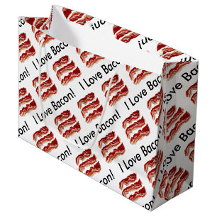 Grand Sac Cadeau J'aime le lard
