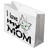 Grand Sac Cadeau J'aime ma mère (Devant Angle)