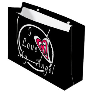 Grand Sac Cadeau J'aime mon Ange