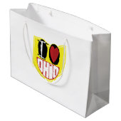 Grand Sac Cadeau J'Aime Ohio Sourire Un Visage Heureux (Dos Angle)