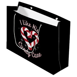 Grand Sac Cadeau J'aime sa canne en bonbon drôles de couples assort