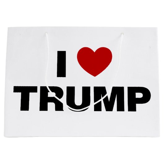 Grand Sac Cadeau J'aime Trump (Devant)