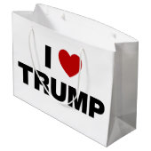 Grand Sac Cadeau J'aime Trump (Dos Angle)