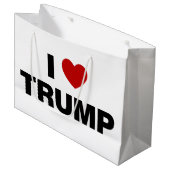 Grand Sac Cadeau J'aime Trump (Devant Angle)