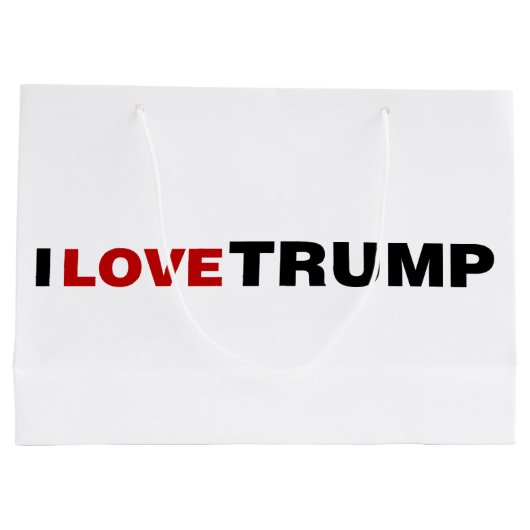 Grand Sac Cadeau J'aime Trump (Dos)