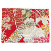 Grand Sac Cadeau Japonais KIMONO Textile, motif floral (Dos)