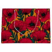 Grand Sac Cadeau Jardin aux coquelicots rouges (Devant)
