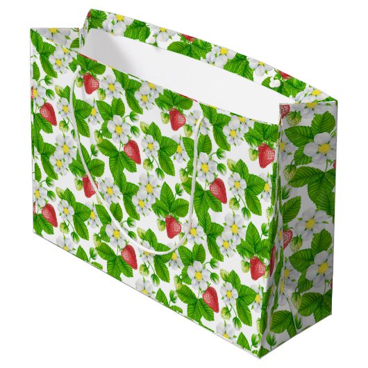 Grand Sac Cadeau Jardin aux fraises (Dos Angle)