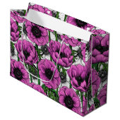 Grand Sac Cadeau Jardin d'anémone rose (Devant Angle)