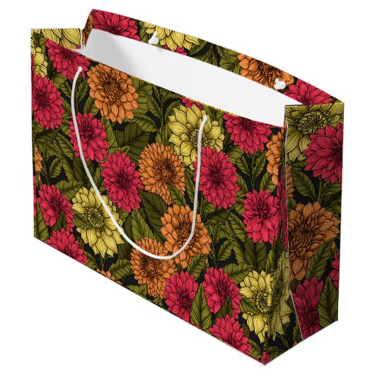 Grand Sac Cadeau Jardin de Dahlia (Dos Angle)