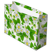 Grand Sac Cadeau Jardin de fraises 2 (Devant Angle)