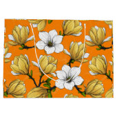 Grand Sac Cadeau Jardin de Magnolia en jaune (Dos)