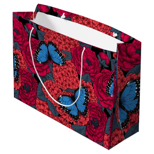 Grand Sac Cadeau Jardin de morpho bleu (Dos Angle)