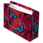 Grand Sac Cadeau Jardin de morpho bleu (Devant Angle)