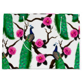 Grand Sac Cadeau Jardin de Peacock (Devant)