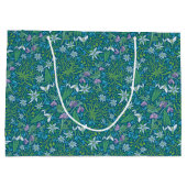 Grand Sac Cadeau Jardin de printemps Fête des Mères Bleu pourpre bl (Dos)